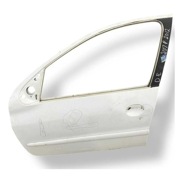 Porta Dianteira Esquerda Peugeot 207 Passion 2012 C/detalhe Dianteira Esquerdo Branco