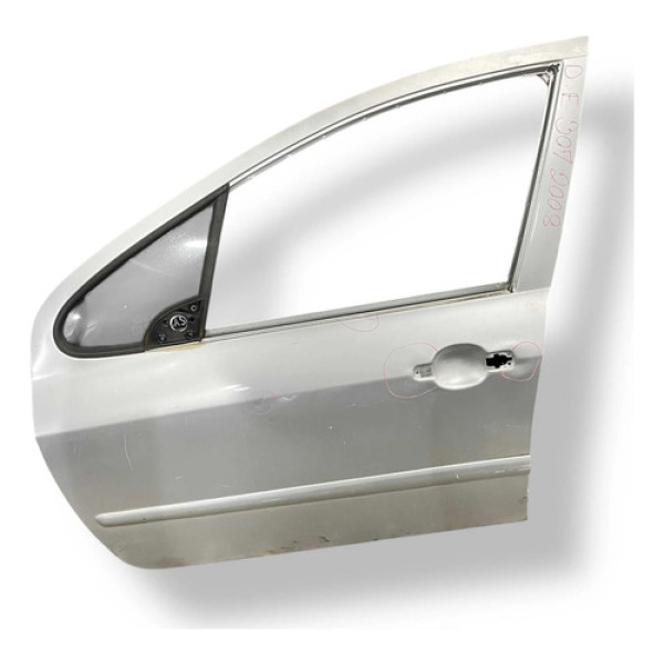 Porta Dianteira Esquerda Peugeot 307 2007 2008 Com Detalhe Dianteira Esquerdo Prateado
