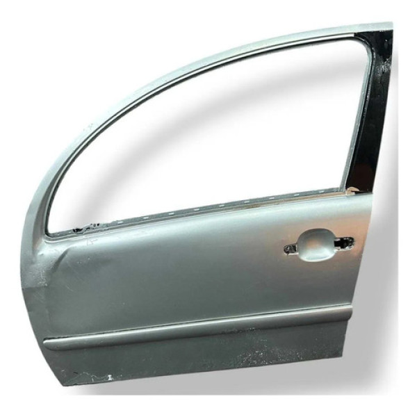 Porta Dianteira Esquerda 4p Citroën C3 2006 2007 Detalhe Dianteira Esquerda Prateado