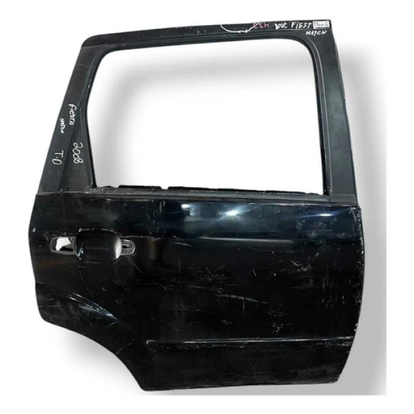 Porta Traseira Direita Ford Fiesta Hatch 2003 A 2014 Detalhe Traseira Direito Preto