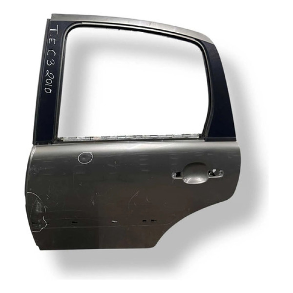 Porta Traseira Esquerda Citroën C3 1.4 - 2010 2011 Detalhe Traseira Esquerdo Cinza