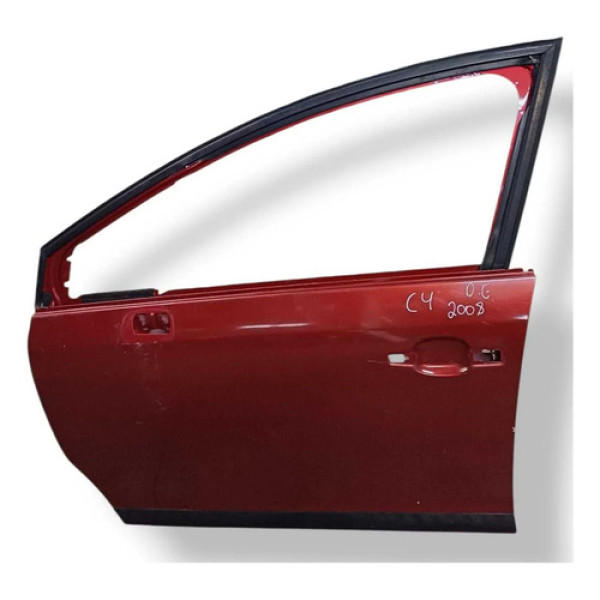 Porta Dianteira Esquerda Citroen C4 - 2008 2009 2010 2011 Dianteira Esquerdo Vermelho