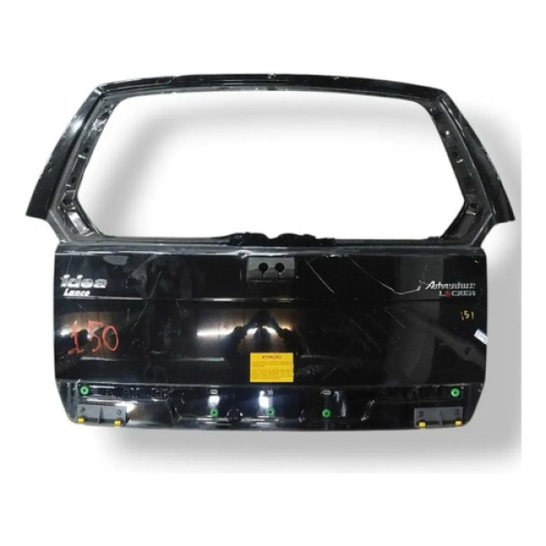 Tampa Traseira Porta Malas Fiat Idea 2011 2012 2013 Detalhe Preto