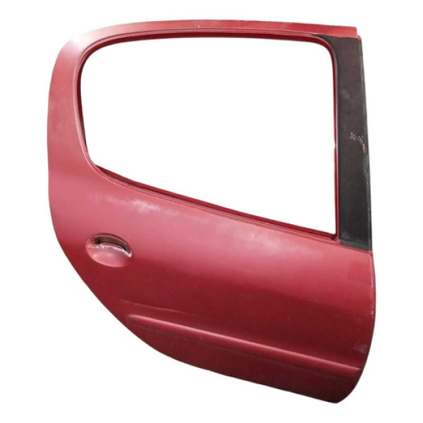 Porta Traseira Direita Peugeot 207 2008 /2012 Detalhe Traseira Direito Vermelho