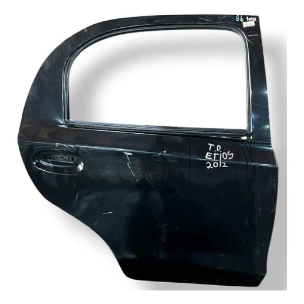 Porta Traseira Direita Toyota Etios 2012 2013 2014 Detalhes Traseira Direito Preto