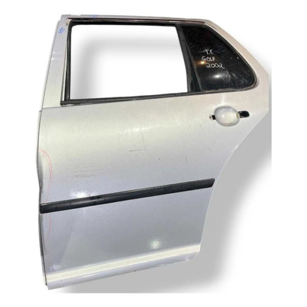 Porta Traseira Esquerda Volkswagen Golf 2002 2003 C/detalhe Traseira Esquerdo Prateado