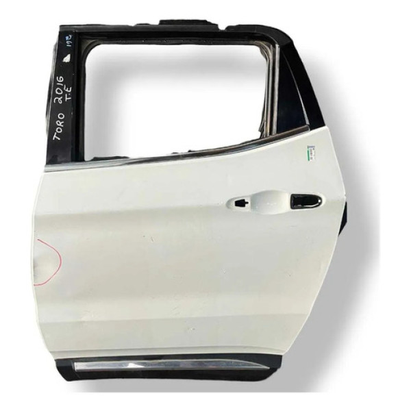 Porta Traseira Esquerda Fiat Toro 2016 2017 2018 C/detalhe Traseira Esquerdo Branco