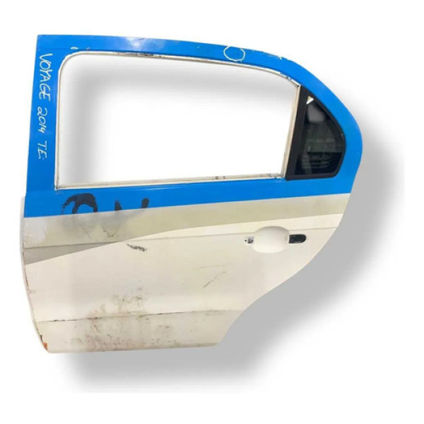 Porta Traseira Esquerda Vw Voyage 2014 2015 2016 Detalhe Traseira Esquerdo Branco