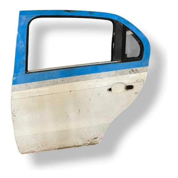 Porta Traseira Esquerda Voyage G6 2014 2015 2016 Com Detalhe Traseira Esquerdo Branco