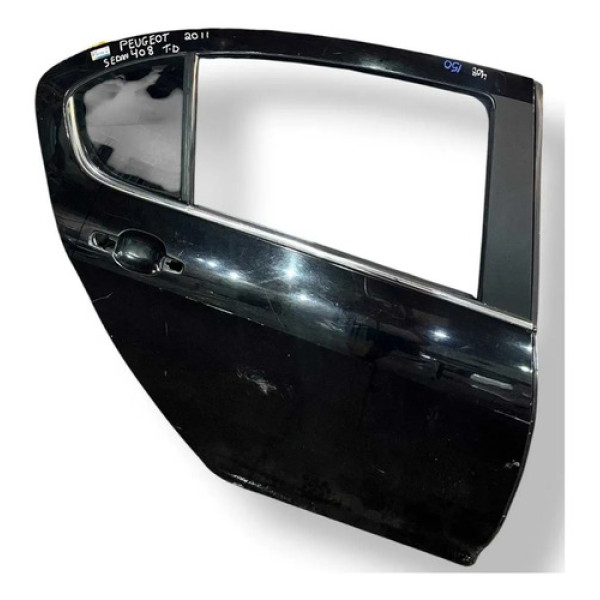 Porta Traseira Direita Peugeot 408 Sedan 2011 2012 A 2014 Traseira Direito Preto