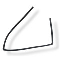 Canaleta Vidro Traseira Direito Chevrolet Zafira 2008 2009 Preto