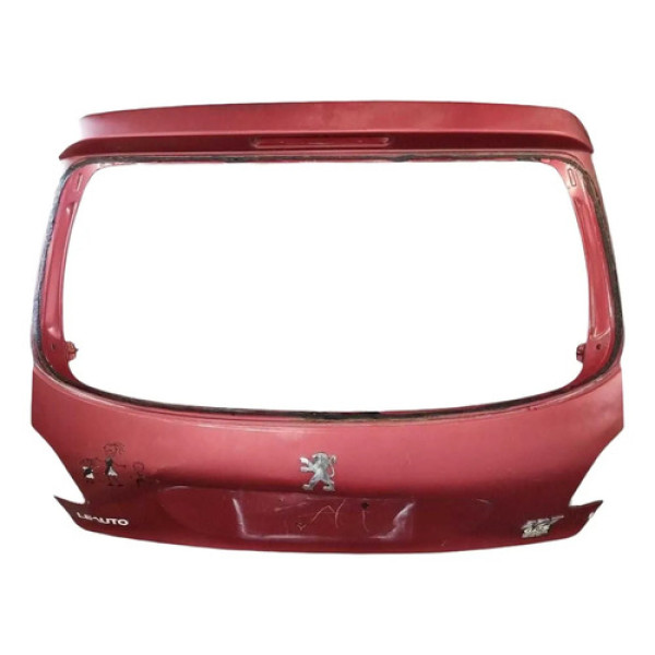 Tampa Traseira Porta Malas Peugeot 207 2011 2012 Detalhe Vermelho