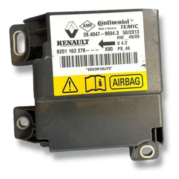 Kit Air Bag Renault Sandero Stepway Ano 2009 2010 2011/2013 Preto
