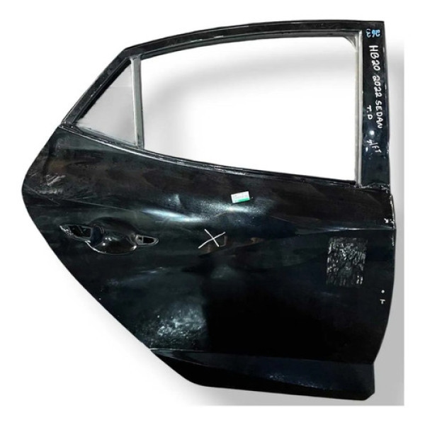 Porta Traseira Direita Hyundai Hb20 Sedan 2020/2022 Detalhe Traseira Direito Preto