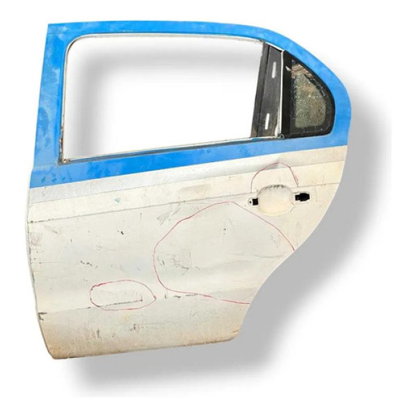 Porta Traseira Esquerda Voyage 2014/2016 Original C/detalhe Traseira Esquerda Branco