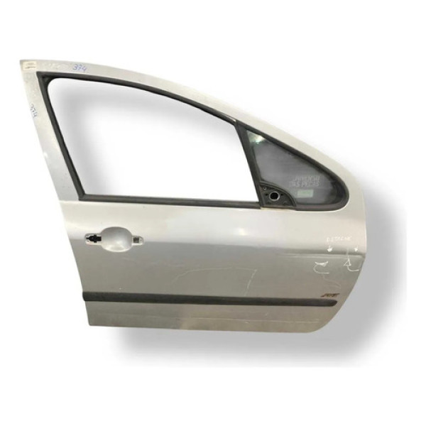 Porta Dianteira Direita Peugeot 307 2004 2005 2006 Detalhe Dianteira Direita Prateado
