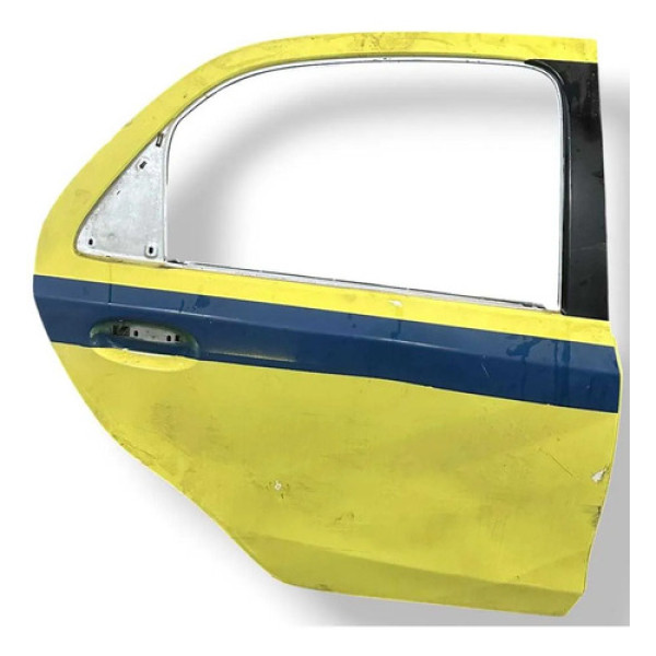 Porta Traseira Direita Toyota Etios Sedán 2015 2016 Detalhe Traseira Direita Amarelo