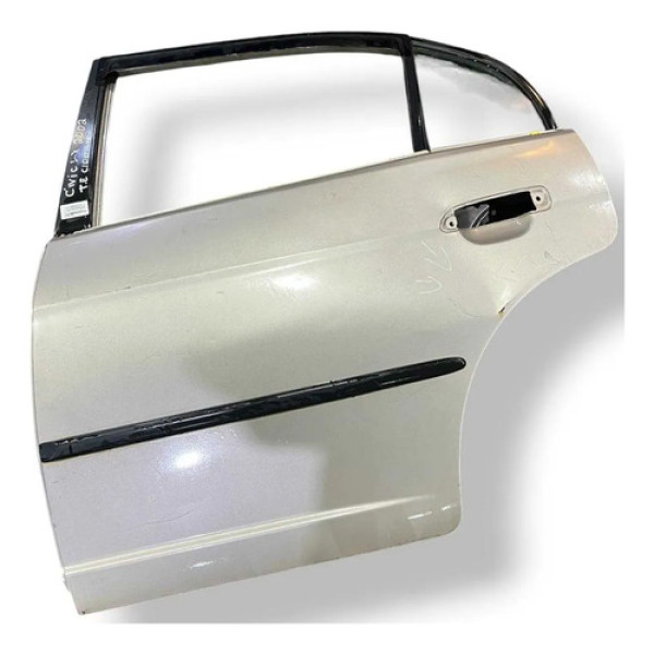 Porta Traseira Esquerda Honda Civic Lx 2001 A 2005 Detalhe Traseira Esquerdo Prateado