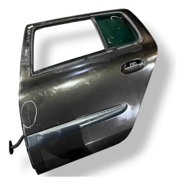 Porta Traseira Esquerda Renault Clio 2002 2003 C/detalhe Traseira Esquerdo Preto