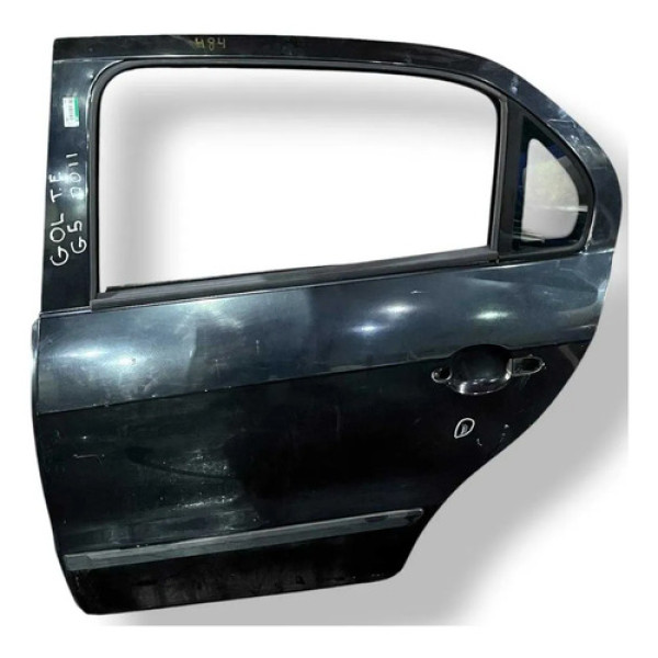 Porta Traseira Esquerda Vw Gol G5 2010 2011 2012 C/detalhe Traseira Esquerdo Preto