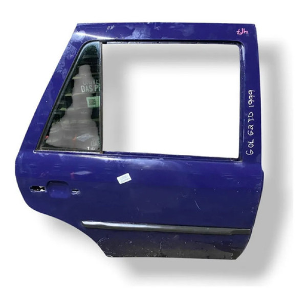 Porta Traseira Direito Vw Gol G2 G3 2000 2001 2002 Detalhe Traseira Direita Prateado