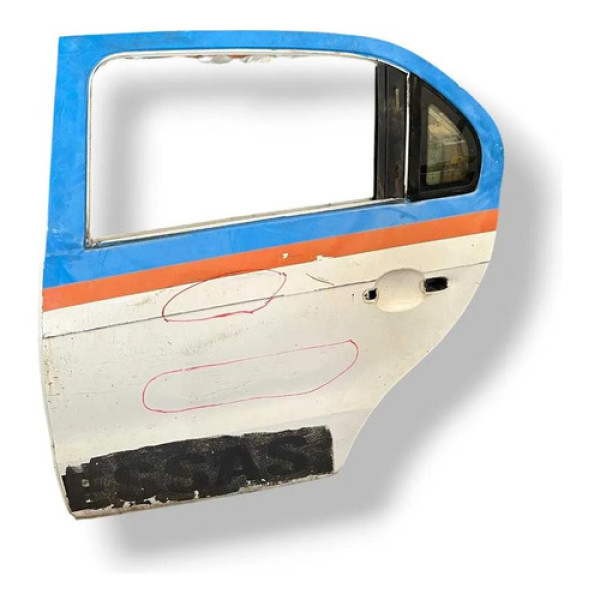 Porta Traseira Esquerda Voyage 2014 A 2016 Original Detalhe Traseira Esquerda Branco