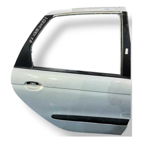 Porta Traseira Direita Renault Scenic 2001 A 2011 Detalhe Traseira Direito Prateado