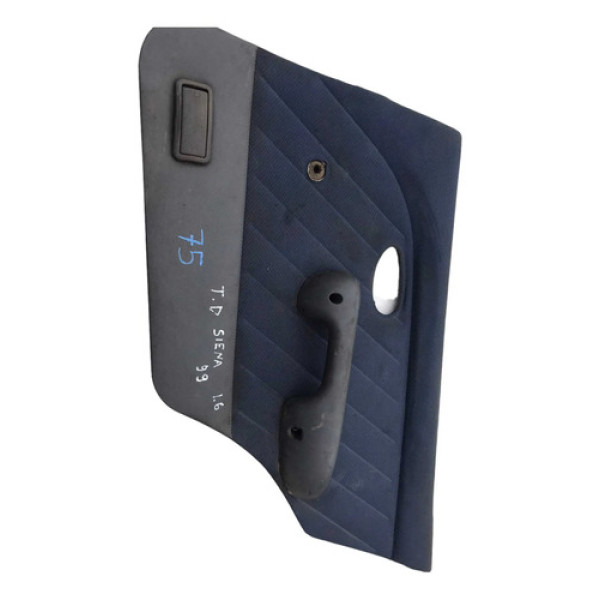 Forro Porta Traseira Direita Fiat Siena 1997 1998 1999 2000 Azul Escuro Com Detalhes Em Preto