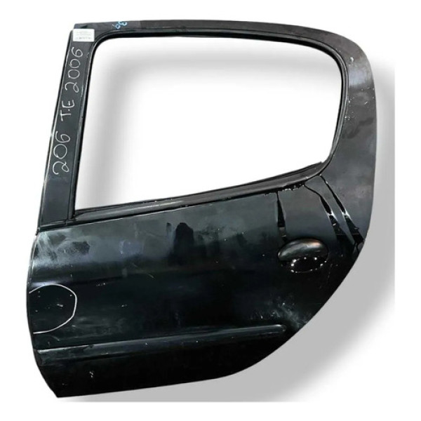 Porta Traseira Esquerda Peugeot 206 2005 2006 2007 C/detalhe Traseira Esquerdo Preto