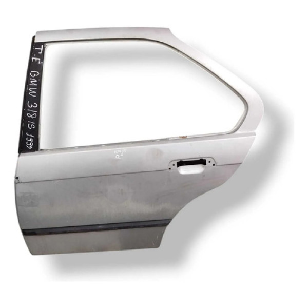 Porta Traseira Esquerda Bmw 318i S 1997 1998 1999 Detalhe Traseira Esquerdo Prateado