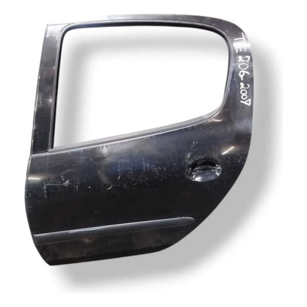 Porta Traseira Esquerda Peugeot 206 1.6 2006 2007 2008 2009 Traseira Esquerdo Preto