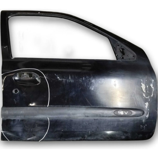 Porta Dianteira Direito 4p Renault Clio 2010  2011detalhe Dianteira Direita Preto
