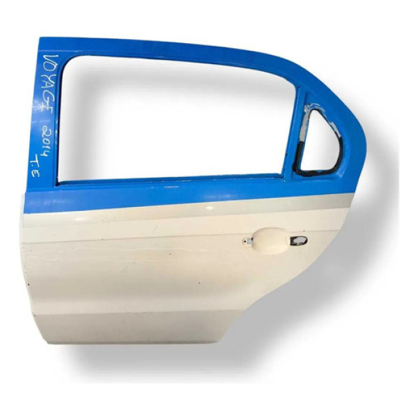 Porta Traseira Esquerda Volkswagen Voyage 2014 2015 Detalhe Traseira Esquerdo Branco