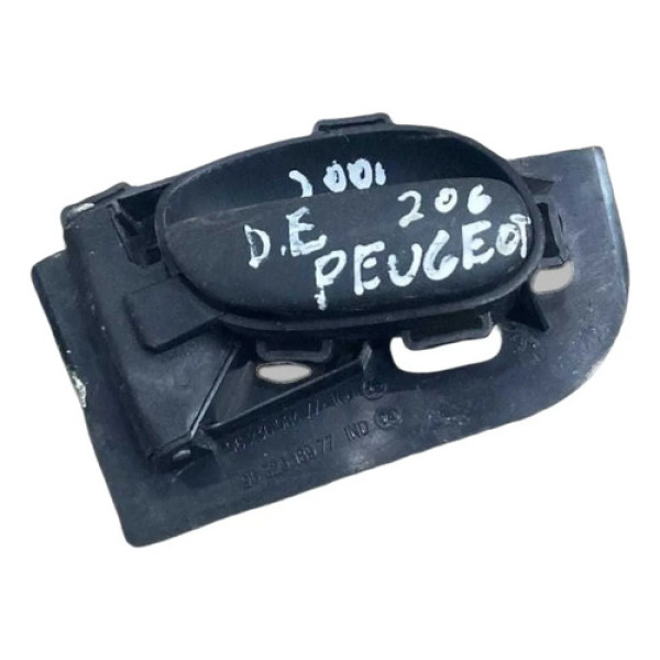 Maçaneta Interna Dianteira Esquerda Peugeot 206 2001 A 2004 Preto Dianteira