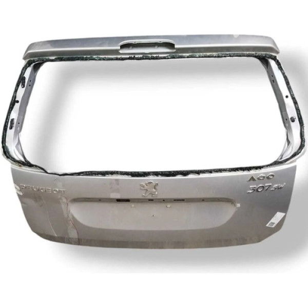 Tampa Traseira Porta Malas  Peugeot 307 Sw 2007 2008 Detalhe Prateado