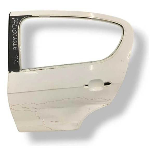 Porta Traseira Esquerda Fiat Palio 1.0 - 2016 A 2018 Detalhe Traseira Esquerdo Branco
