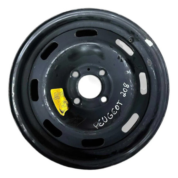 Roda Ferro Aro 15 Peugeot 208 Preto