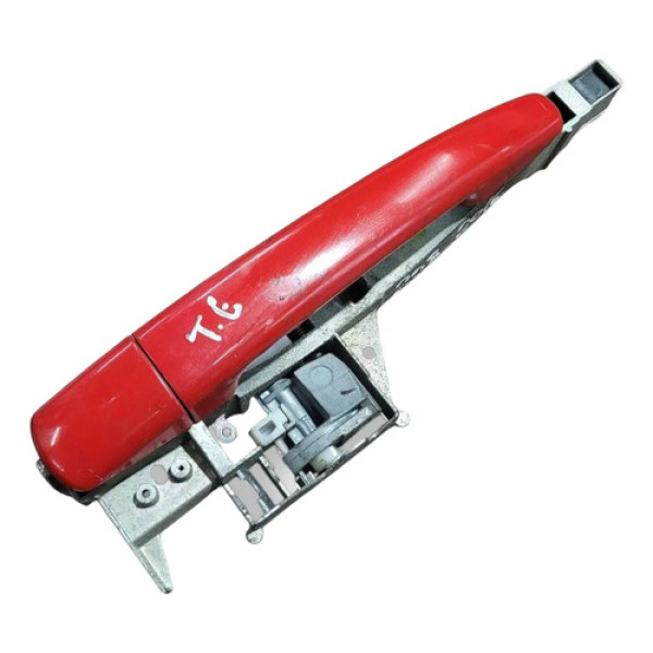 Maçaneta Externa Tras Esquerda Peugeot 208 2016 9801119280 Vermelho Traseira