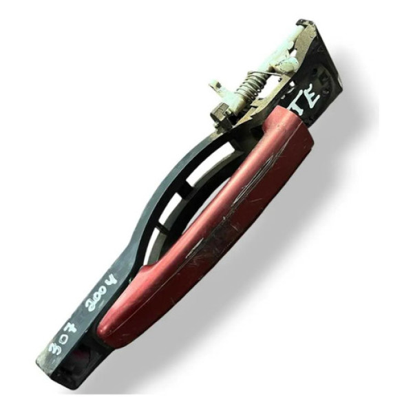 Maçaneta Externa Traseira Esquerda 307 2.0 2004 9645897480 Vermelho Traseira
