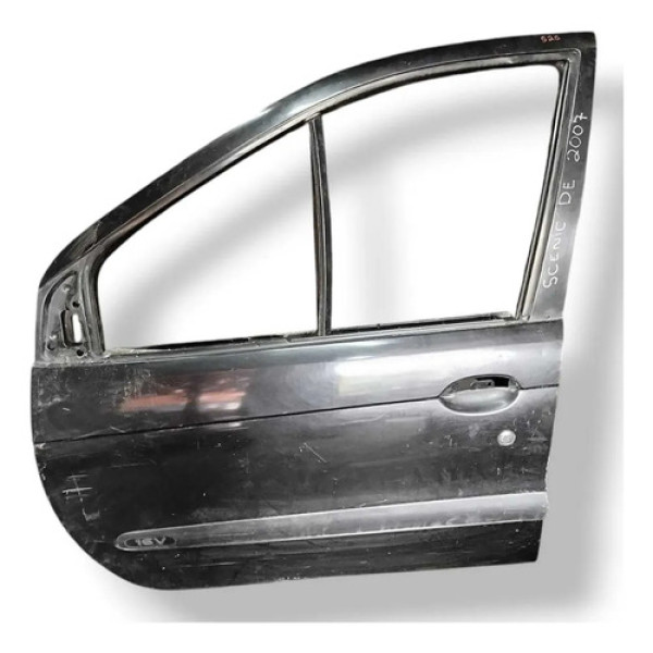 Porta Dianteira Esquerda Renault Scenic 2004 2005 2006 2007 Dianteira Esquerdo Cinza
