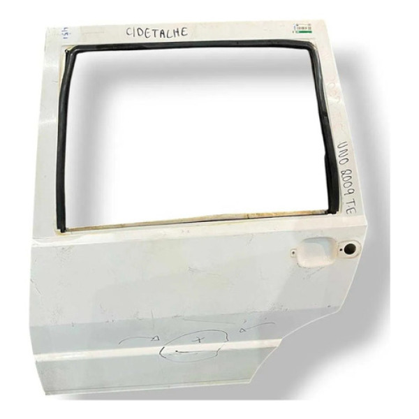 Porta Traseira Esquerda Fiat Uno 2004 2005 A 2013 C/detalhe Traseira Esquerdo Branco