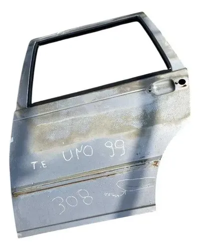 Porta Traseira Esquerda Fiat Uno 1992 1993 1994 1995 A 1999 Traseira Esquerdo Branco