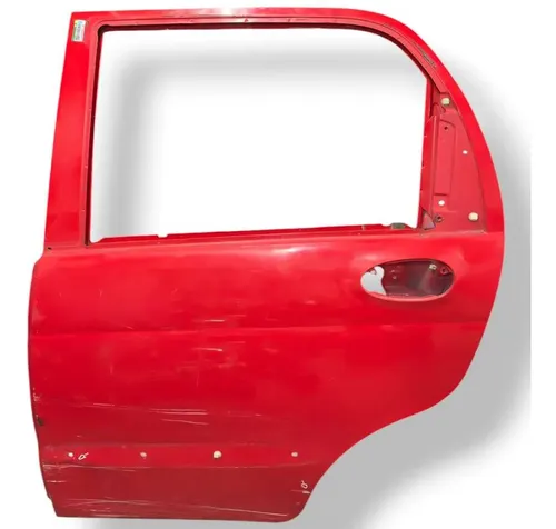 Porta Traseira Esquerda Chery Qq 2012 2013 2014 Detalhe Traseira Esquerda Vermelho