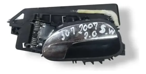 Maçaneta Int Traseira Direita Peugeot 307 Sw 2007 96436044 Preto Traseira