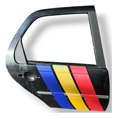 Porta Traseira Direita Fiat Siena 2008 2009 2010 Com Detalhe Traseira Esquerdo Preto