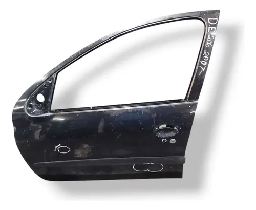Porta Dianteira Esquerda Peugeot 206 1.6 2007 (com Detalhe) Dianteira Esquerdo Preto