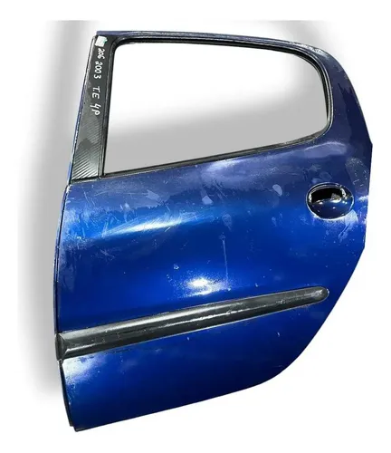 Porta Traseira Esquerda Peugeot 206 2001 2002 2003 2004  Traseira Esquerdo Azul