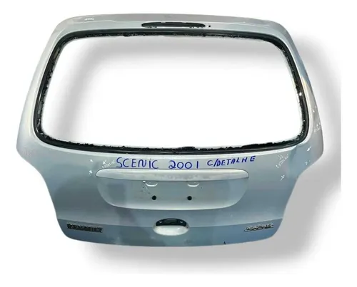 Tampa Traseira Porta Malas Renault Scenic 2001 2002 Detalhe Prateado