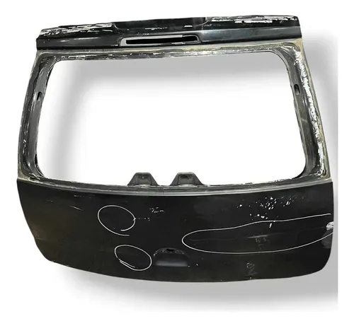 Tampa Traseira Porta Malas Chevrolet Gm Meriva 2008 Detalhe Preto