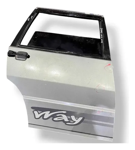 Porta Traseira Direita Fiat Uno Way 2006 2007 A 2013 Detalhe Traseira Direito Prateado